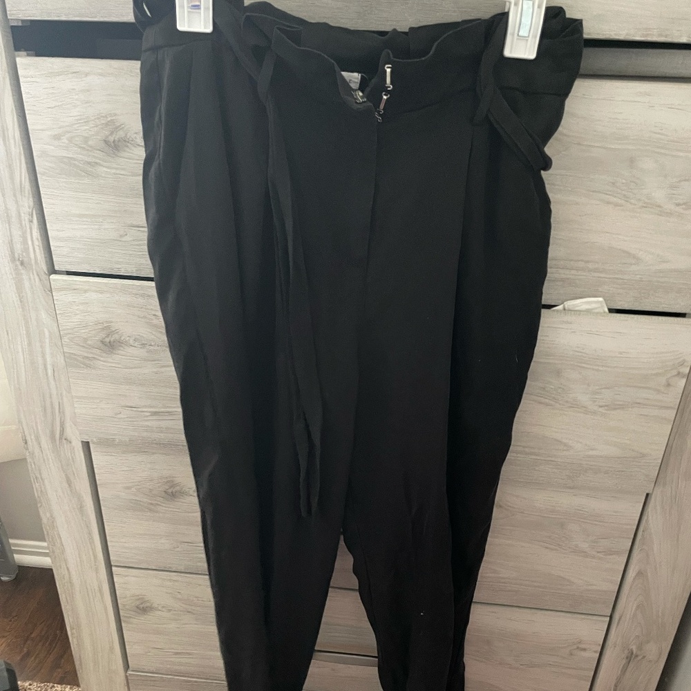 Business pants, Paper Bag style with tie